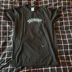 Black T-Shirt with Blue Graphic